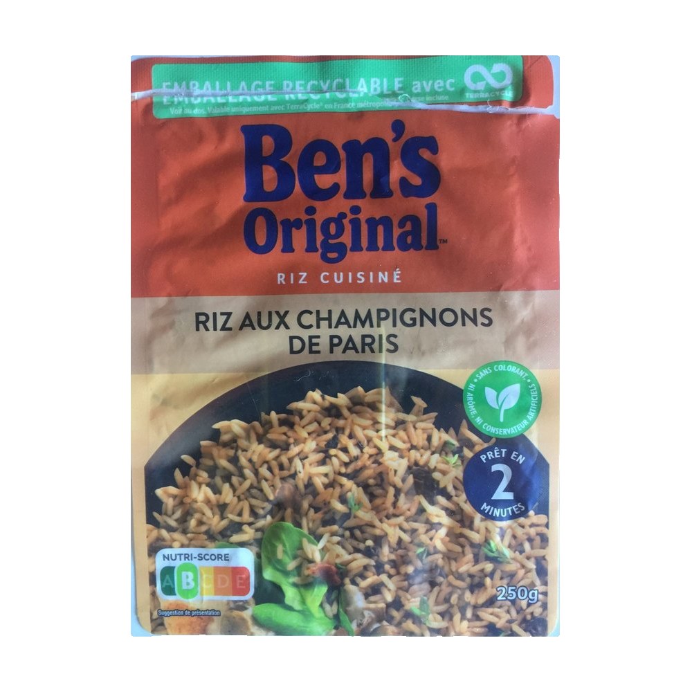 Riz aux champignons de Paris