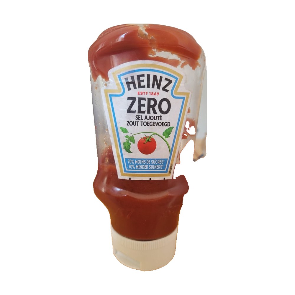 Ketchup zéro sel ajouré, 70% moins de sucres