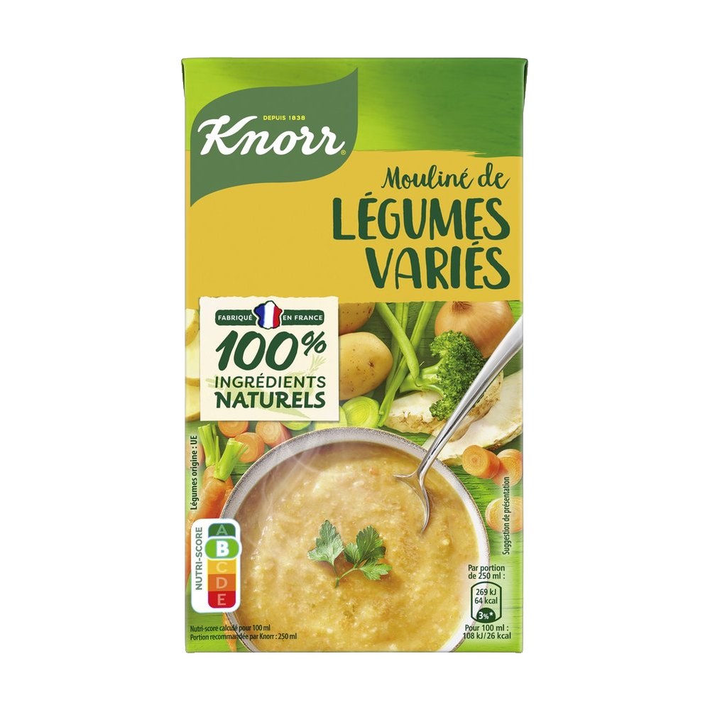 KNORR Soupe Liquide Mouliné de Légumes Variés 1L